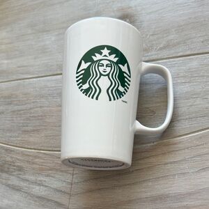 Starbucks Tall White Mug with Green Logo New without tags